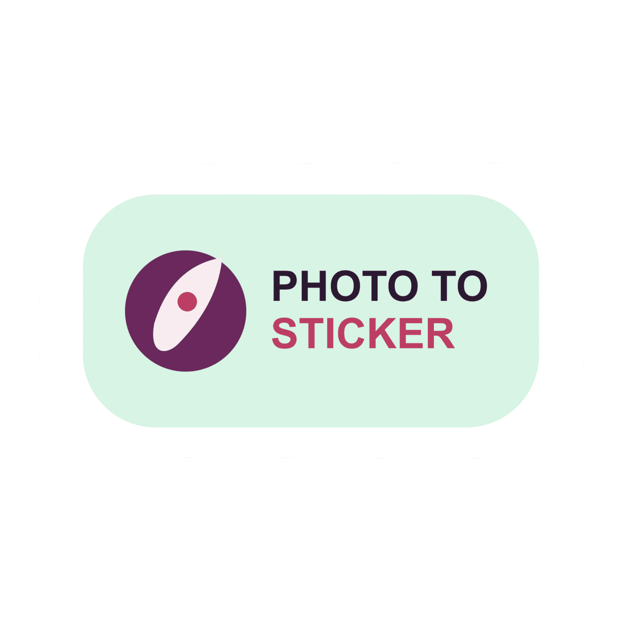 The same authorized logo after a white outline in PhotoToSticker