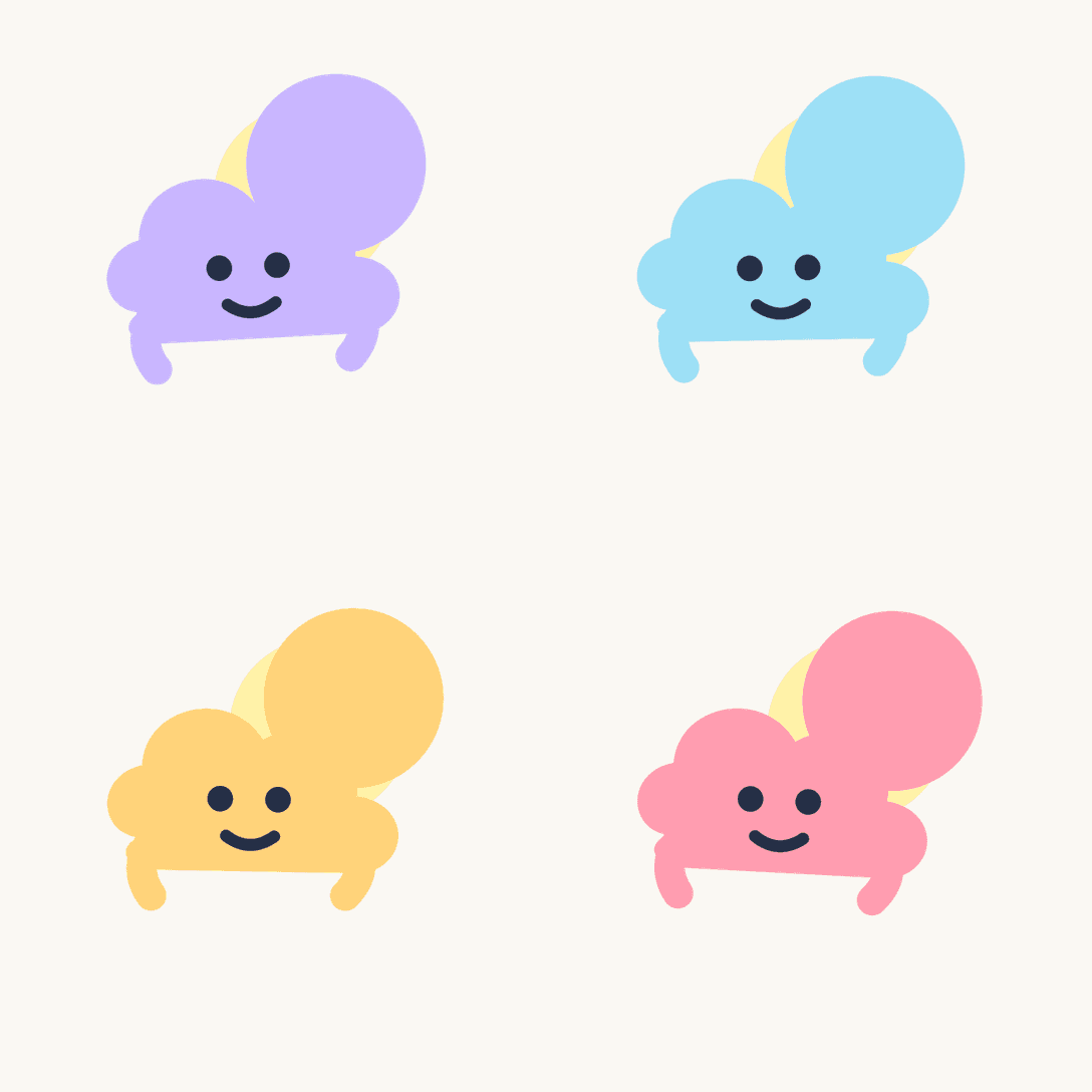 Sixteen transparent custom Emoji interpretations of one described idea